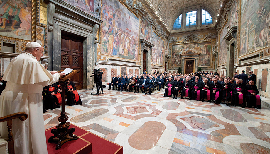 Un moment à l'ouverture de l'année judiciaire du Vatican.