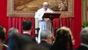 the pope speaks to diplomats