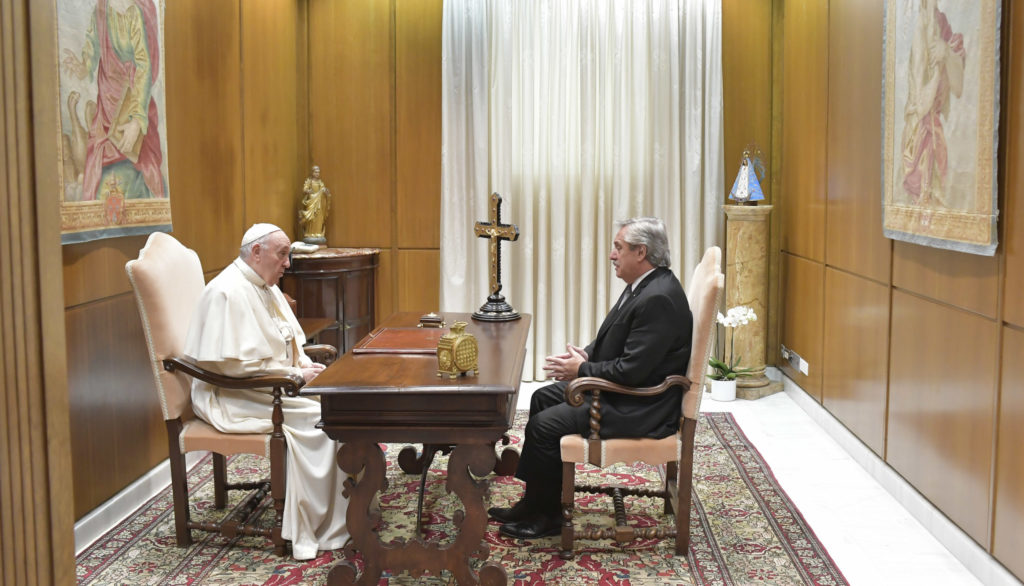 el papa con el presidente de argentina
