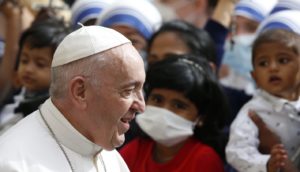 le pape francis à l'audience