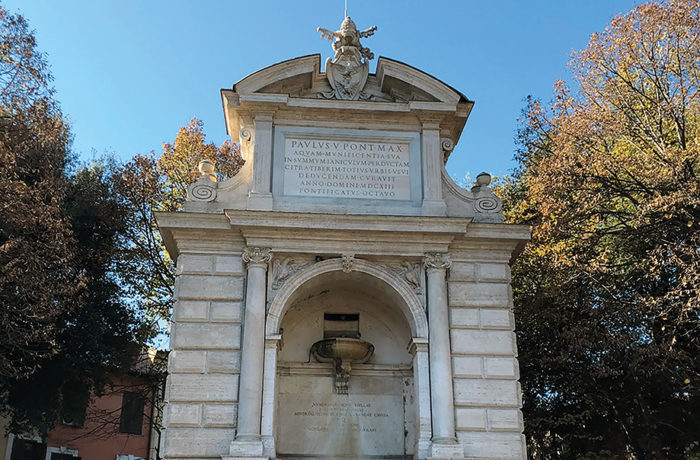 La Fontana dell'Acqua Paola w Panza Trilussa