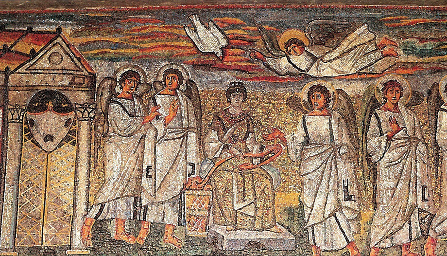Particolare dell'Annunciazione, 432-440 (Roma, Santa Maria Maggiore)