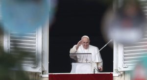 O Papa durante o Angelus