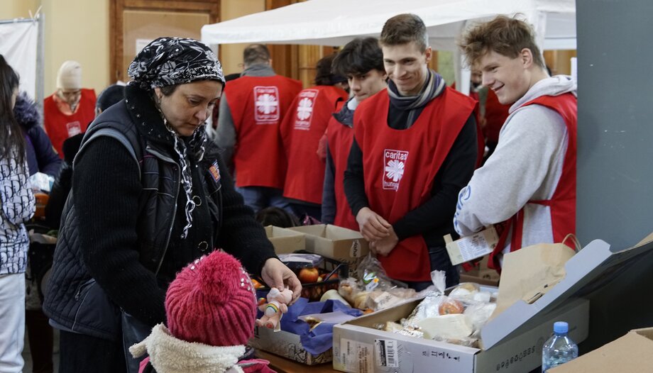 Freiwillige der Caritas Ungarn