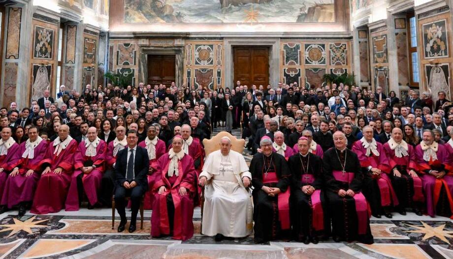 Pope Francis audience with the Roman Rota