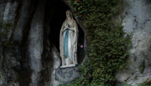 Grotto of Massabielle, in Lourdes, where Our Lady appeared to Bernadette.