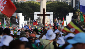 Pilgrims at WYD Lisbon 2023.