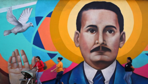 Mural beato José Gregorio Hernández, Caracas, Venezuela.